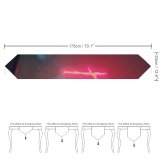 Yanfind Table Runner Blur Focus Dark Illuminated Lights Window Evening Blurred Light Defocused Blurry Car Everyday Dining Wedding Party Holiday Home Decor