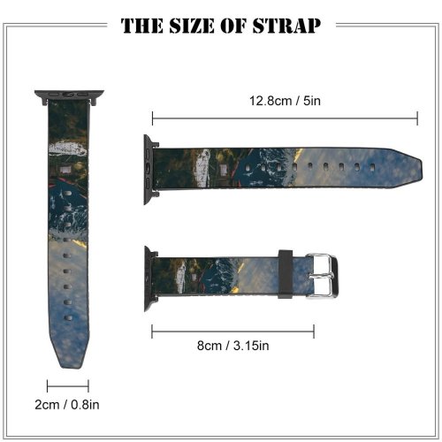 yanfind Watch Strap for Apple Watch Vehicle Peak Building Abies Housing Plant Creative Aircraft Pictures Transportation Outdoors Compatible with iWatch Series 5 4 3 2 1
