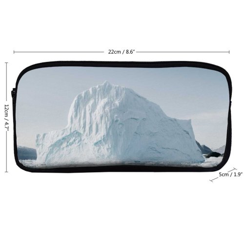 yanfind Pencil Case YHO Polar Images Snow Wallpapers  Outdoors Fjord Reflected Arctic Greenland Winter Refection Zipper Pens Pouch Bag for Student Office School