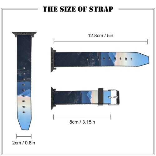 yanfind Watch Strap for Apple Watch Landscape Peak Pictures Outdoors Stock Free Range Sky  Images Wallpapers Compatible with iWatch Series 5 4 3 2 1