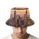 yanfind Adult Fisherman's Hat Chicago Cityscape Skyscrapers Dawn Sunset City Lights Illinois USA Fishing Fisherman Cap Travel Beach Sun protection
