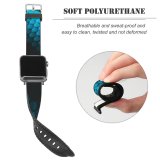 yanfind Watch Strap for Apple Watch Dante Metaphor Abstract Hexagons Patterns Cyan Blocks Compatible with iWatch Series 5 4 3 2 1