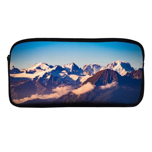 yanfind Pencil Case YHO Olivier Miche Swiss Alps Mountains  Peaks Switzerland Zipper Pens Pouch Bag for Student Office School