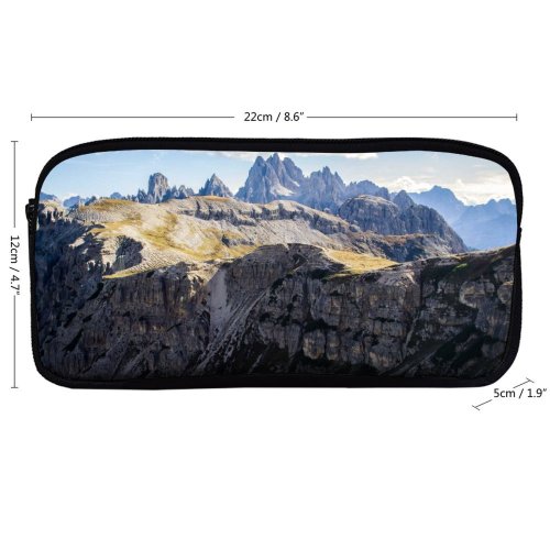 yanfind Pencil Case YHO Tre Cime Di Lavaredo Dolomites  Range Italy Landscape Peaks Zipper Pens Pouch Bag for Student Office School