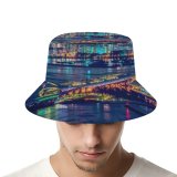 yanfind Adult Fisherman's Hat Daniam Chou Hong Kong City Cityscape Nightlife Skyscrapers Waterfront Reflections River Nighttime Fishing Fisherman Cap Travel Beach Sun protection