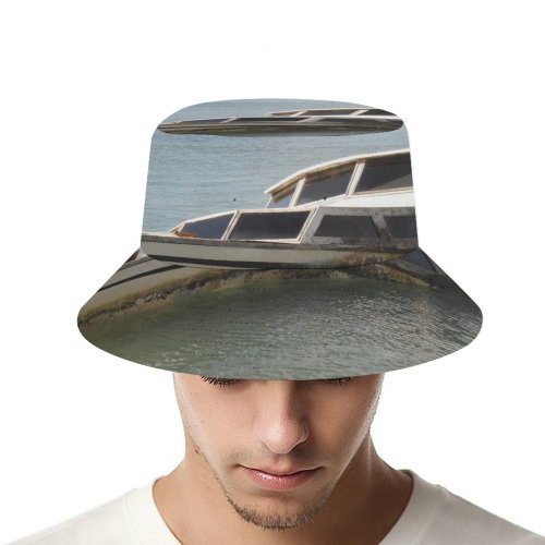 yanfind Adult Fisherman's Hat Rodrigues Vehicle Boating Sun Boat Sea Sky Island Sink Wreck Spider Speedboat Fishing Fisherman Cap Travel Beach Sun protection