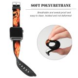 yanfind Watch Strap for Apple Watch Domain  Pictures Fire Burning Flame Public Dark Flames Christmas Images Compatible with iWatch Series 5 4 3 2 1
