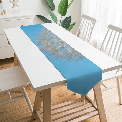 Yanfind Table Runner Blur Focus Delicate Baby Light Blowball Growth Dandelion Downy Flora Sky Flower Everyday Dining Wedding Party Holiday Home Decor