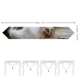 Yanfind Table Runner Funny Curiosity Sit Little Young Eye Kitten Whisker Downy Fur Portrait Everyday Dining Wedding Party Holiday Home Decor