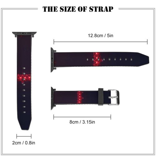 yanfind Watch Strap for Apple Watch Black Dark London  Ferris Wheel Tourist Attraction Night Illuminated Compatible with iWatch Series 5 4 3 2 1