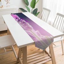 Yanfind Table Runner Blur Focus Beautiful Season Macro Growth Blooming Garden Outdoors Lavender Flora Petals Everyday Dining Wedding Party Holiday Home Decor