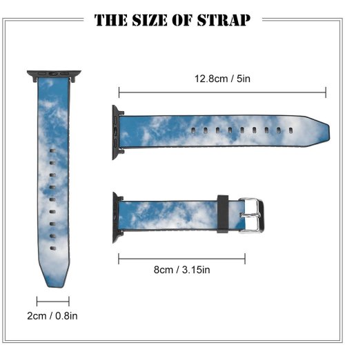 yanfind Watch Strap for Apple Watch Images PNG Texture Sky Outdoors Pictures Cloud Wallpapers Grey Azure Compatible with iWatch Series 5 4 3 2 1