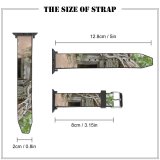 yanfind Watch Strap for Apple Watch Tree Trunk Jungle Ruin Angkor Cambodia Forest Trees Ruins Building Architecture Root Compatible with iWatch Series 5 4 3 2 1
