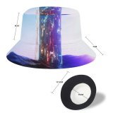 yanfind Adult Fisherman's Hat SciFi Extraterrestrial Ocean Neon Sunlight Fishing Fisherman Cap Travel Beach Sun protection