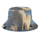 yanfind Adult Fisherman's Hat Winter Waves Frozen Iarna Ice Marea Arctic Rock Stavilopozi Neagra Constanta Sea Fishing Fisherman Cap Travel Beach Sun protection