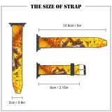 yanfind Watch Strap for Apple Watch  Flower Honey Bee Honeybee  Insect Membrane Winged Pollen Megachilidae Macro Compatible with iWatch Series 5 4 3 2 1
