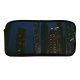 yanfind Pencil Case YHO Boats Beautiful City Dark Illuminated Lights Downtown Cityscape Dubai Evening Pier Emirates Zipper Pens Pouch Bag for Student Office School