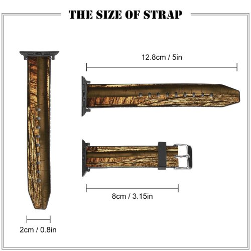 yanfind Watch Strap for Apple Watch Tree Trees Clean Soothing Grass Peace Relaxing Woods  Forest Woodland Natural Compatible with iWatch Series 5 4 3 2 1