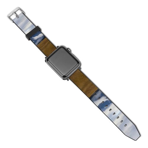 yanfind Watch Strap for Apple Watch Landscape Peak Slope Pictures Outdoors Grey Snow Free Range  Zealand Compatible with iWatch Series 5 4 3 2 1