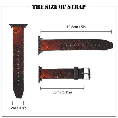 yanfind Watch Strap for Apple Watch Eruption Pictures Outdoors Fire Stock Free Volcano Flame Art Bonfire Compatible with iWatch Series 5 4 3 2 1