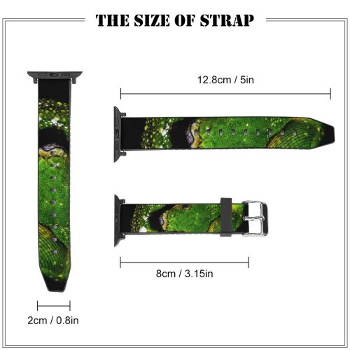 yanfind Watch Strap for Apple Watch Black Dark Tree  Snake  Drops Dark Compatible with iWatch Series 5 4 3 2 1