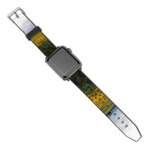 yanfind Watch Strap for Apple Watch Sunflowers Field Alps  Top Rainy Swiss  Flower Sky Plant Natural Compatible with iWatch Series 5 4 3 2 1