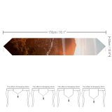 Yanfind Table Runner Backlit Golden Fog Clouds Sunset Landscape Sunglare Hike Travel Light Beach Mist Everyday Dining Wedding Party Holiday Home Decor