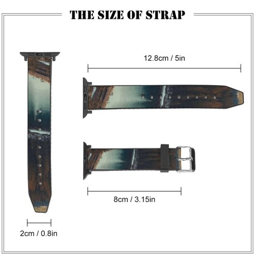 yanfind Watch Strap for Apple Watch Abies Pine Plant River Pictures Outdoors Grey Tree Fir Free Compatible with iWatch Series 5 4 3 2 1