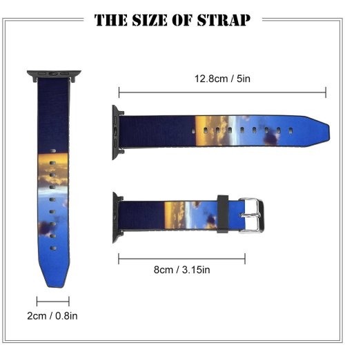 yanfind Watch Strap for Apple Watch Sunset Sky Horizon Cloud Sea Sunrise Ocean Afterglow Compatible with iWatch Series 5 4 3 2 1