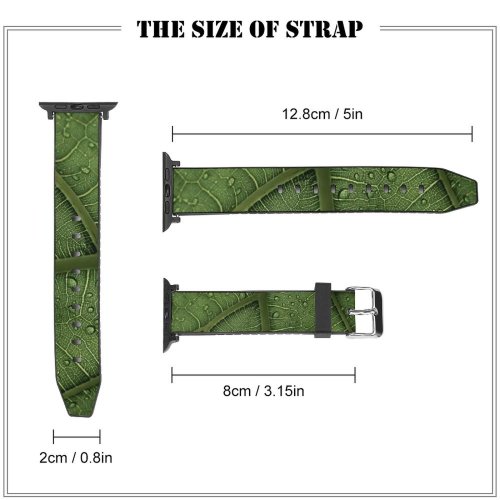 yanfind Watch Strap for Apple Watch Clay Banks Leaf Veins Drops Macro Closeup Compatible with iWatch Series 5 4 3 2 1