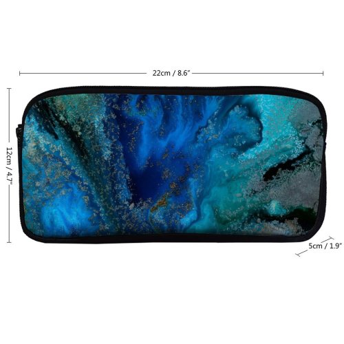 yanfind Pencil Case YHO Robert Kohlhuber Abstract Liquid Art Macro Patterns Zipper Pens Pouch Bag for Student Office School