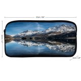 yanfind Pencil Case YHO Piz Corvatsch Switzerland Swiss Alps  Mountains Snow Covered Lake Sils Reflection Zipper Pens Pouch Bag for Student Office School