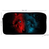 yanfind Pencil Case YHO Wolf Scary Gradient Dark Zipper Pens Pouch Bag for Student Office School