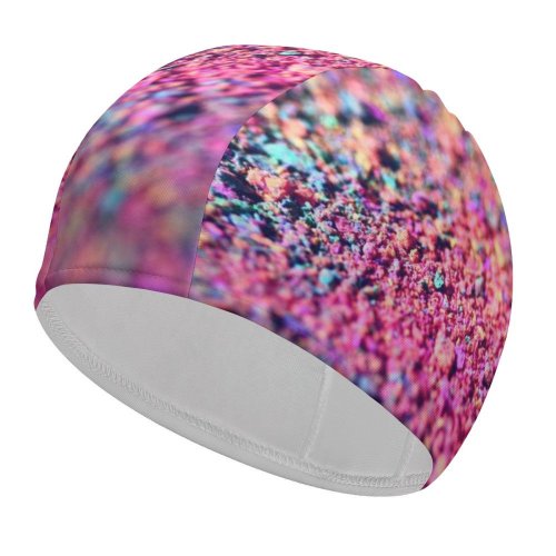 yanfind Swimming Cap Sharon McCutcheon Chalk  Colorful Bokeh Macro Elastic,suitable for long and short hair