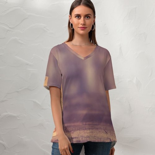yanfind V Neck T-shirt for Women Ylanite Koppens Love Heart Wooden Blocks Letters Creative Summer Top  Short Sleeve Casual Loose