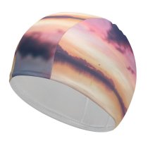 yanfind Swimming Cap Johannes Plenio Golden Hour Sunset River Boating Dusk Reflection Evening Sky Elastic,suitable for long and short hair