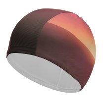 yanfind Swimming Cap Desert Tranquility Sunset Portal Elastic,suitable for long and short hair
