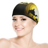 yanfind Swimming Cap Suryapraveen Dark Minimal Camels  Silhouette Elastic,suitable for long and short hair