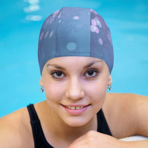 yanfind Swimming Cap Tomislav Jakupec Abstract Lights Bokeh Circles  Purple Elastic,suitable for long and short hair