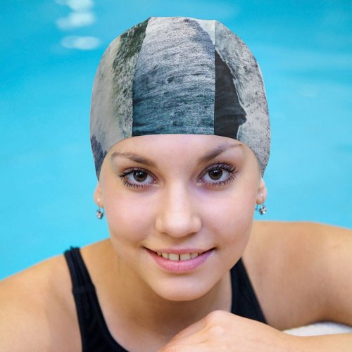 yanfind Swimming Cap Willian Justen De Vasconcellos Reynisfjara Sand Beach  Aerial Ocean Iceland Elastic,suitable for long and short hair