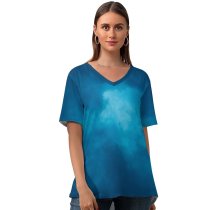 yanfind V Neck T-shirt for Women HQ Texture Public Sky Wallpapers Outdoors Pictures Nervum Desktop Storm Cloud Summer Top  Short Sleeve Casual Loose