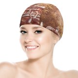 yanfind Swimming Cap Comfreak  Forest Trees  Light Lake Elastic,suitable for long and short hair