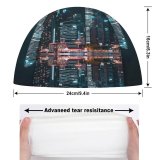 yanfind Swimming Cap Pang Yuhao Singapore City Skyscrapers  Architecture Night  City Lights Reflection Elastic,suitable for long and short hair