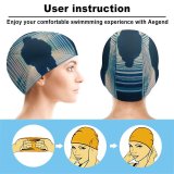 yanfind Swimming Cap Otto Berkeley Vanishing Point Lights Patterns Symmetrical Indoor Elastic,suitable for long and short hair
