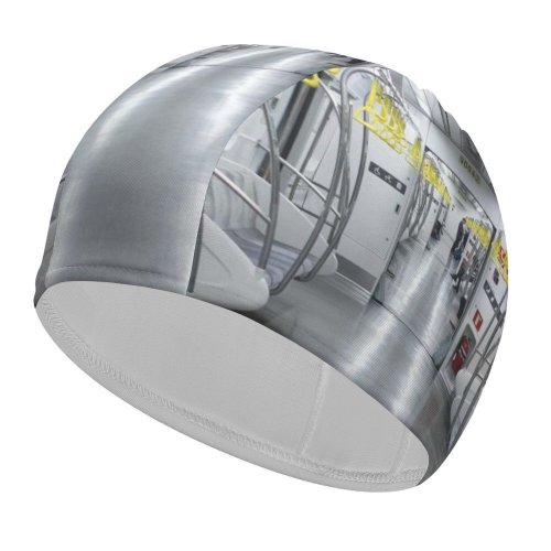 yanfind Swimming Cap Terminal Images Train Station Quiet Empty  Urban Free Subway Pictures Street Elastic,suitable for long and short hair