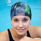 yanfind Swimming Cap Jerry Wang Flowers Purple  Plant Macro Elastic,suitable for long and short hair