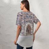 yanfind V Neck T-shirt for Women Castle Door Building Finland Wooden Snow Suomenlinna Wallpapers Architecture Outdoors Stock Summer Top  Short Sleeve Casual Loose