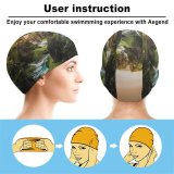 yanfind Swimming Cap Benjamin Suter Mountains Cliffs River Daytime Aerial Iceland Elastic,suitable for long and short hair
