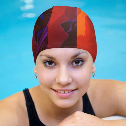 yanfind Swimming Cap Originative GraphiX Abstract Fire Lower Antelope Canyon  Android Calidity Elastic,suitable for long and short hair