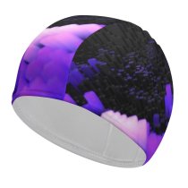 yanfind Swimming Cap Dante Metaphor Abstract Rays Violet Bars Glowing Blocks Elastic,suitable for long and short hair